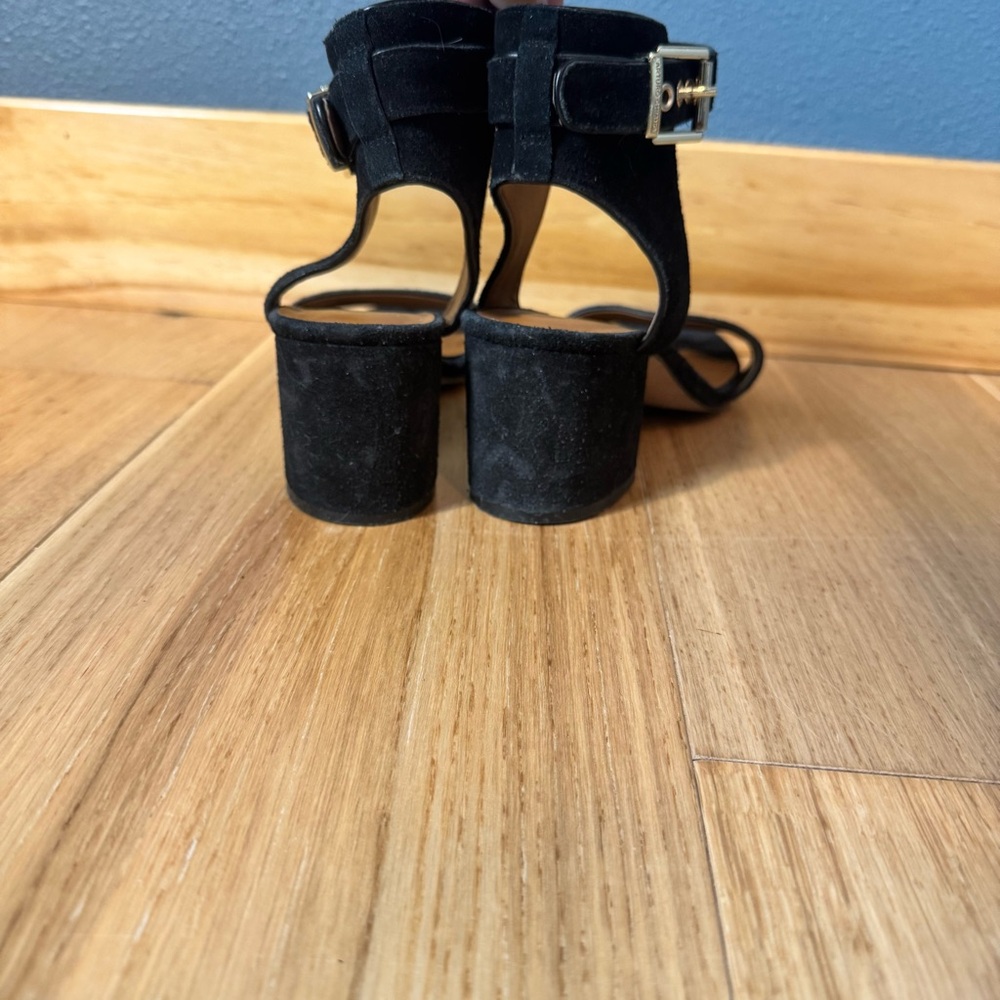 Arturo Chiang Hannan Black Block Heeled Sandals Size 8 - Picture 8 of 12